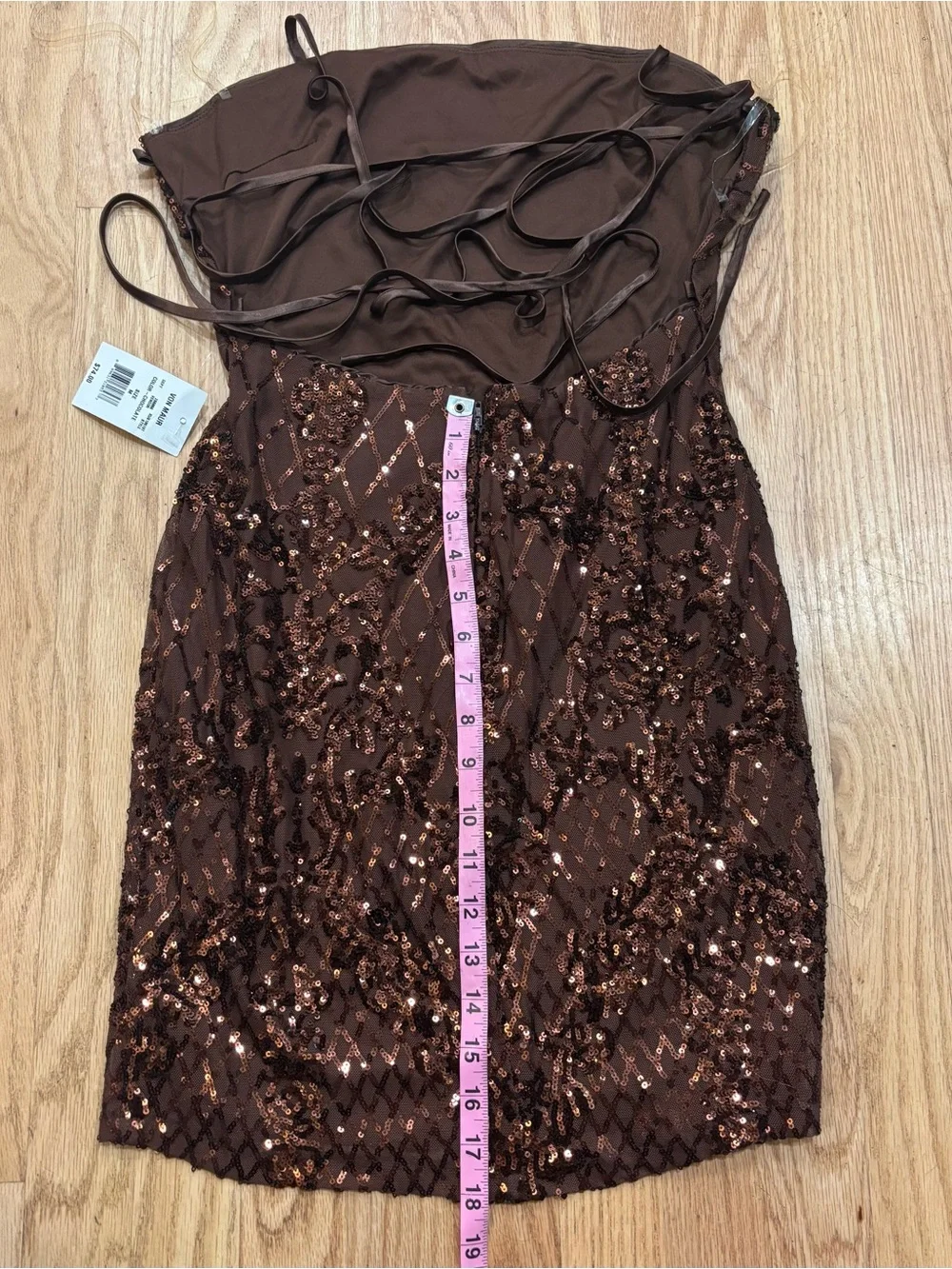 Crystal Doll Brown Sequin Party Dress